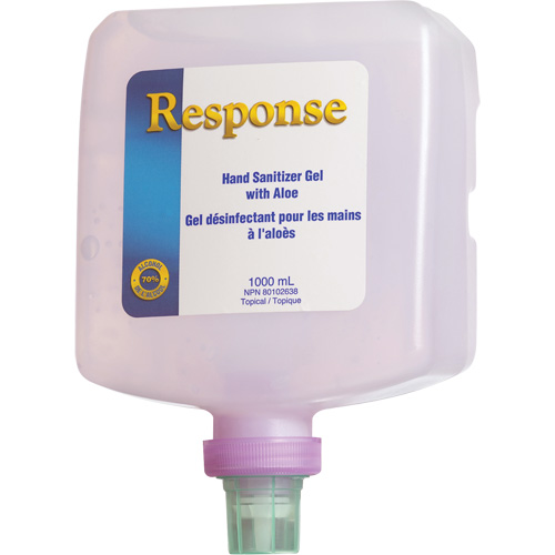 Response&reg; Hand Sanitizer Gel with Aloe, 1000 ml, Pump Bottle, 70% Alcohol GTA Hardware Inc