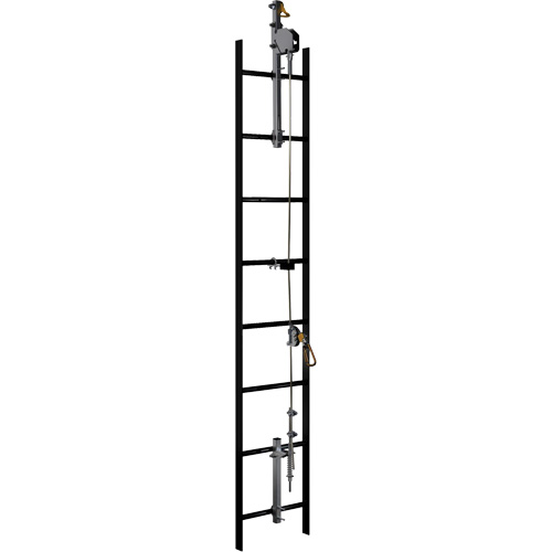 Syst&egrave;me de s&eacute;curit&eacute; vertical &agrave; c&acirc;ble 20' Lad-Saf, Acier galvanis&eacute; GTA Hardware Inc