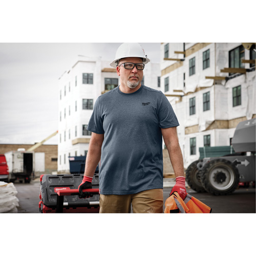 T-shirt de travail hybride, Hommes, Petit, Bleu GTA Hardware Inc
