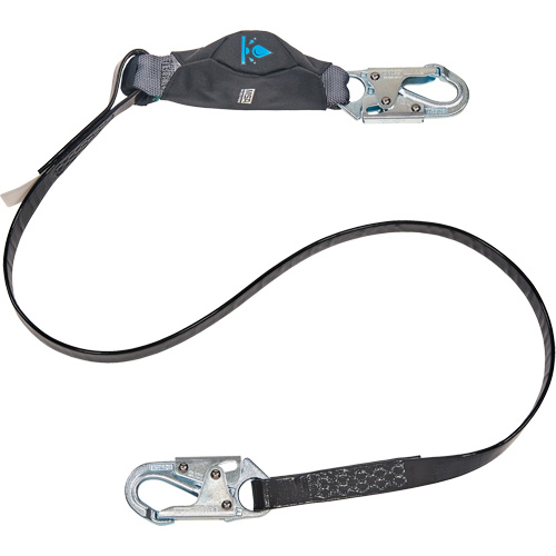 Anti-Corrosion Energy Absorbing Lanyard, 6', Snap Hook Center, Snap Hook Leg Ends, Polyester GTA Hardware Inc