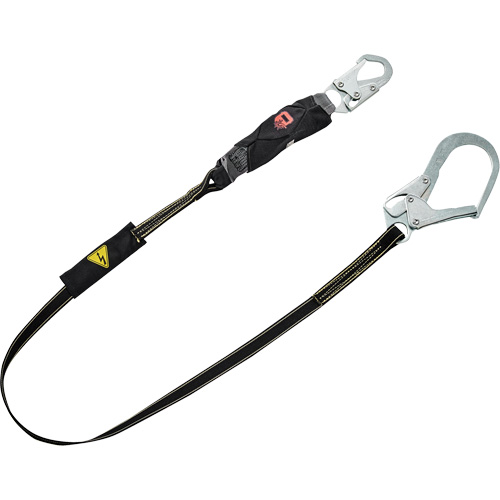 V-Series Welding Shock Absorbing Lanyard, 6', Snap Hook Center, Snap Hook Leg Ends, Kevlar&reg;/Nomex&reg; GTA Hardware Inc