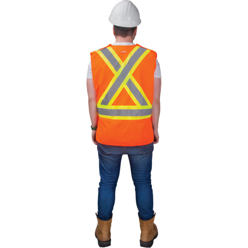 CSA-Compliant High-Visibility Surveyor Vest, High Visibility Orange, X-Large, Polyester GTA Hardware Inc