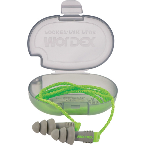 Alphas Reusable Earplugs, Corded, Bulk - Plastic Case, 27 dB NRR, One-Size GTA Hardware Inc