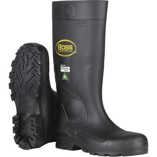 Dynamic Boss&reg; Full Safety Boot, PVC, Steel Toe, Size 6, Puncture Resistant Sole GTA Hardware Inc