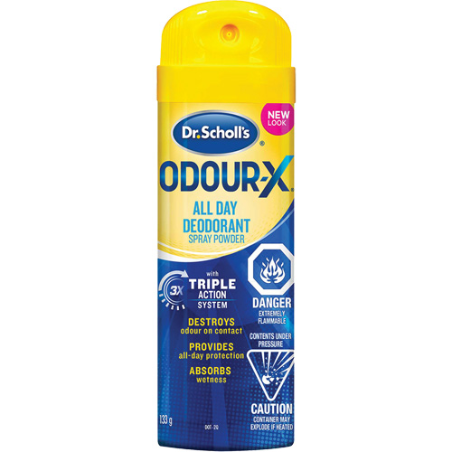 Poudre d&eacute;sodorisante &agrave; pulv&eacute;riser pour les pied Odour Destroyers Dr. Scholl's GTA Hardware Inc