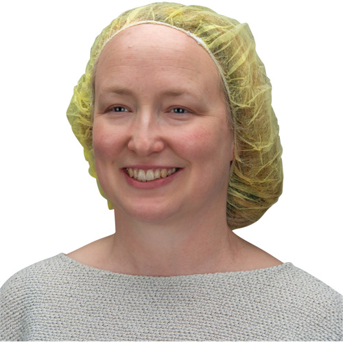 Bonnets bouffants, Polypropyl&egrave;ne, 21", Jaune GTA Hardware Inc