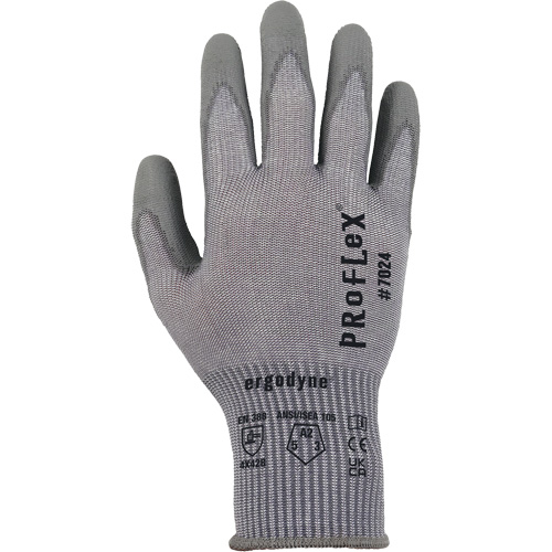 Gants r&eacute;sistant &agrave; la coupe Proflex 7024, Taille Petit, Calibre 13, Rev&ecirc;tement Polyur&eacute;thane, Enveloppe en Polyester/PEHP/Spandex, ASTM ANSI niveau A2/EN 388 niveau B GTA Hardware Inc