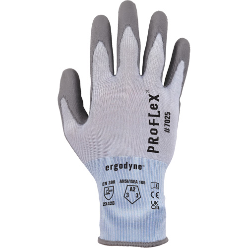 Gants r&eacute;sistant &agrave; la coupe Proflex 7025, Taille Petit, Calibre 18, Rev&ecirc;tement Polyur&eacute;thane, Enveloppe en Nylon/PEHP/Spandex, ASTM ANSI niveau A2/EN 388 niveau B GTA Hardware Inc