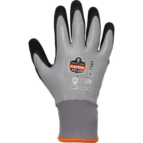 ProFlex 7501 Coated Waterproof Winter Work Gloves, Small, Nitrile/Latex Coating, 10/15 Gauge, Polyester Shell GTA Hardware Inc