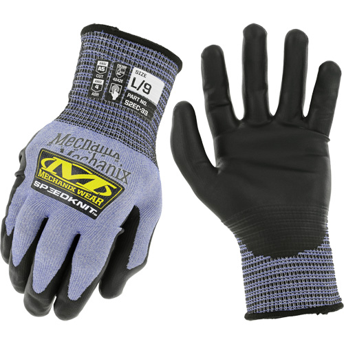 Gants r&eacute;sistants aux coupures SpeeKnit S2EC33, Taille Moyen/8, Calibre 18, Rev&ecirc;tement Ur&eacute;thane, Enveloppe en PEHP/Tungst&egrave;ne, ASTM ANSI niveau A5/EN 388 niveau D GTA Hardware Inc