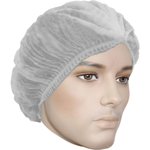 Bonnet bouffant pliss&eacute; Cova-Cap, Polypropyl&egrave;ne, 21", Blanc GTA Hardware Inc