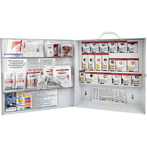 Armoire pour premiers soins SmartCompliance, R&eacute;pond &agrave; la norme CSA Z1220-17 type 2 environnements &agrave; faible risque, Moyen (26-50 travailleurs) GTA Hardware Inc