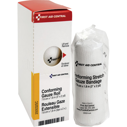 SmartCompliance&reg; Refill Conforming Stretch Gauze Bandage, Roll, 6' L x 3" W, Sterile, Medical Device Class 1 GTA Hardware Inc