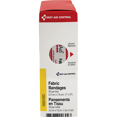 SmartCompliance&reg; Refill Adhesive Bandages, Rectangular/Square, 3", Fabric, Non-Sterile GTA Hardware Inc