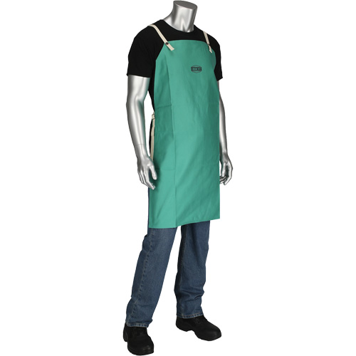 Dynamic Ironcat&reg; FR Cotton Sateen Apron, Bib, Green GTA Hardware Inc