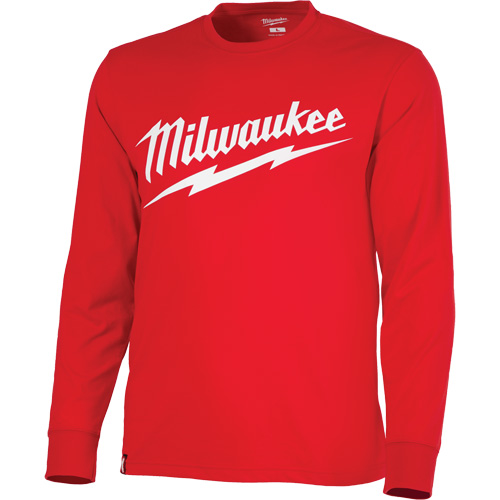 Chandail &agrave; manches longues tr&egrave;s r&eacute;sistant avec logo Milwaukee, Hommes, Petit, Rouge GTA Hardware Inc