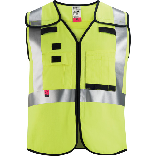 Gilet de s&eacute;curit&eacute; &agrave; maille d&eacute;tachable, Noir/Jaune lime haute visibilit&eacute;, Moyen/Petit GTA Hardware Inc