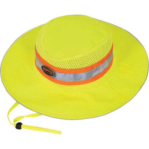 279 Ranger's Hat with Strap, High Visibility Lime-Yellow, Polyester GTA Hardware Inc