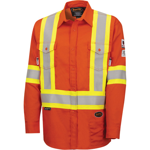 7743 Chemise de s&eacute;curit&eacute; ignifug&eacute;e FR-Tech, Petit, Orange haute visibilit&eacute; GTA Hardware Inc