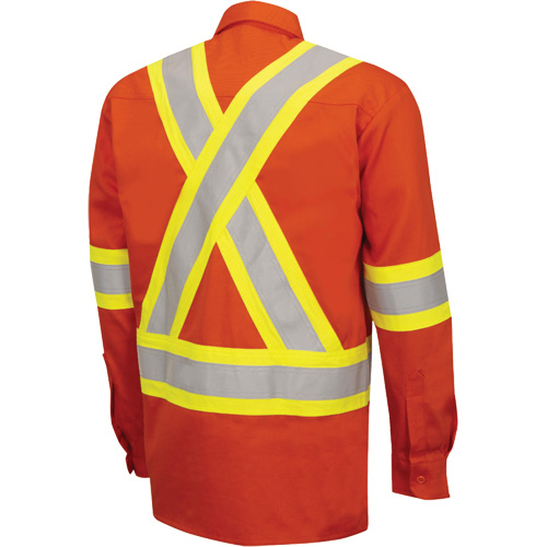 7743 Chemise de s&eacute;curit&eacute; ignifug&eacute;e FR-Tech, Petit, Orange haute visibilit&eacute; GTA Hardware Inc