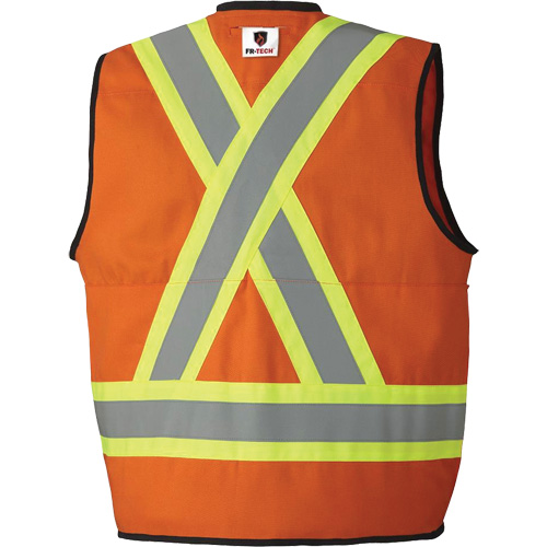 7732 Veste d'arpenteur ignifuge et r&eacute;sistant aux arcs &eacute;lectriques FR-Tech, Petit, Orange haute visibilit&eacute;, 9,7 cal/cm² GTA Hardware Inc