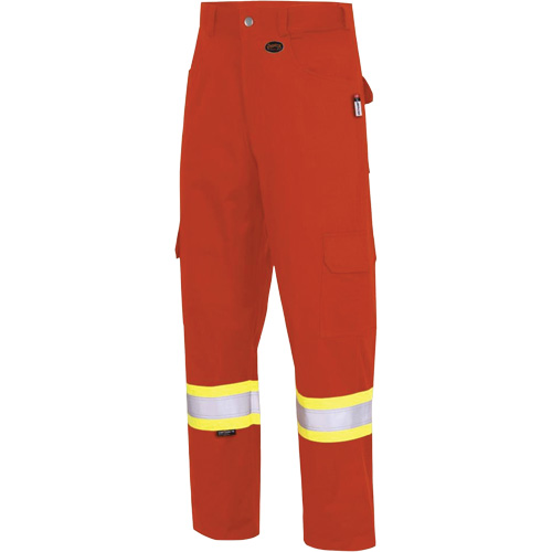 7765 Pantalon cargo de s&eacute;curit&eacute; haute visibilit&eacute; r&eacute;sistant aux arcs &eacute;lectriques FR-Tech 88/12, 32, x 34, Orange haute visibilit&eacute;, 10 cal/cm² GTA Hardware Inc