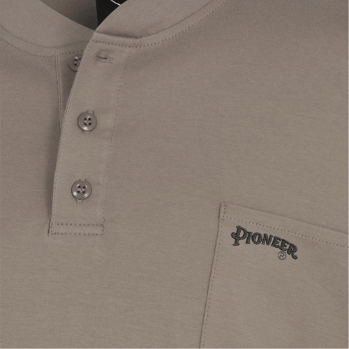331 Chandail Henley en tricot interlock ignifuge, Petit, Beige GTA Hardware Inc