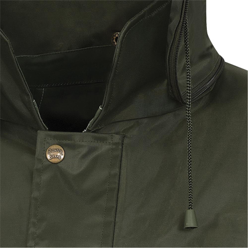 D8120J Nailhead Ripstop Tree Planter Hooded Jacket, Polyester/PVC, X-Small, Green GTA Hardware Inc