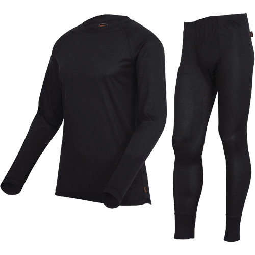 D2200A Ensemble de sous-v&ecirc;tements &agrave; s&eacute;chage rapide et &eacute;vacuation de l'humidit&eacute; de premi&egrave;re qualit&eacute;, Hommes, T-petit, Noir GTA Hardware Inc
