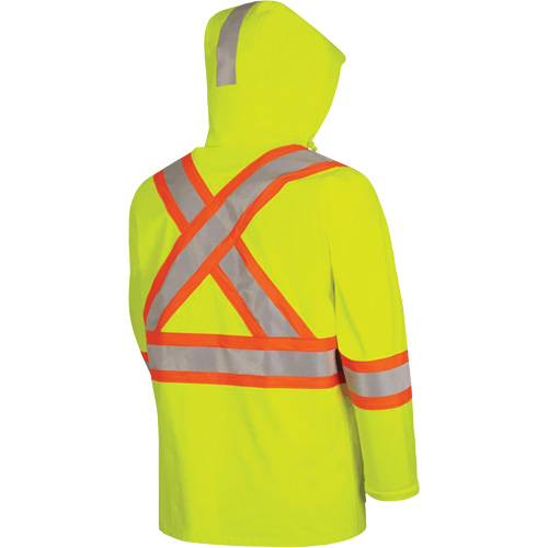 5881 Manteau de pluie ignifuge et protection contre les &eacute;clats d'arc &eacute;lectrique, T-petit, Jaune haute visibilit&eacute;, 10 cal/cm² GTA Hardware Inc