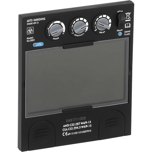 Filtre dobscurcissement automatique large &agrave; intensit&eacute; variable Advantage Plus, 5-1/4" la x 4-1/2" h Champ de vision, Pour utilisation avec S26200 GTA Hardware Inc
