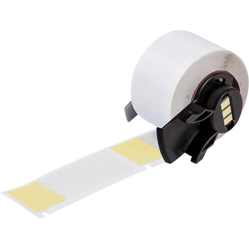 Self-Laminating Wrap-Around Wire & Cable Labels, Vinyl, 1" L x 2.5" H, White GTA Hardware Inc