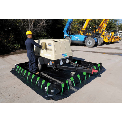 Ultra-Containment Berm&reg;, 269 US gal. Capacity, 6' W x 6' L x 12" H, Stake Wall GTA Hardware Inc