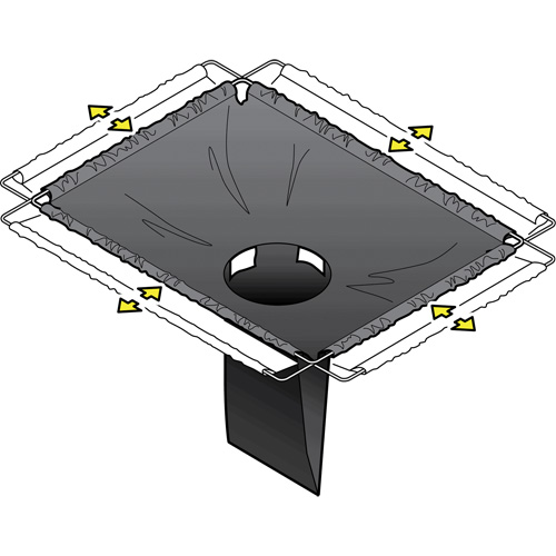 Bac de r&eacute;tention carr&eacute; Ultra-Drain Guard avec orifice de trop-plein, Huile & s&eacute;diments, 16" - 28" lo x 20" - 36" la GTA Hardware Inc
