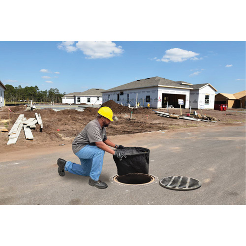 Bac de r&eacute;tention rond Ultra-Drain Guard avec orifice de trop-plein, Huile & s&eacute;diments, 22" - 25" lo x 22" - 25" la GTA Hardware Inc