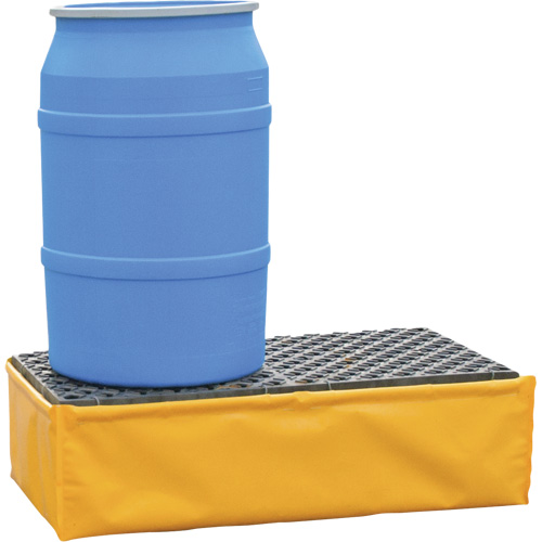 Ultra-Spill Pallet flexible, 2 barils, Capacit&eacute; de d&eacute;versement 66 gal. US, 48" x 24" x 14" GTA Hardware Inc