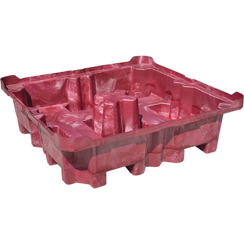Palette de d&eacute;versement Ultra-Spill King, 4 barils, Capacit&eacute; de d&eacute;versement 85 gal. US, 51" x 51" x 17,5" GTA Hardware Inc