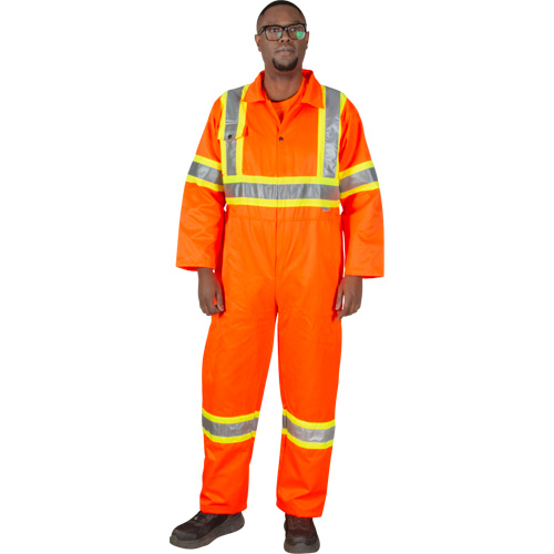 Unlined Safety Coveralls, Small, High Visibility Orange GTA Hardware Inc