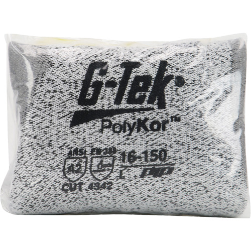Gants r&eacute;sistants aux coupures G-Tek en tricot sans couture, Taille T-petit, Calibre 13, Rev&ecirc;tement Polyur&eacute;thane, Enveloppe en PolyKor, ASTM ANSI niveau A2/EN 388 niveau B GTA Hardware Inc
