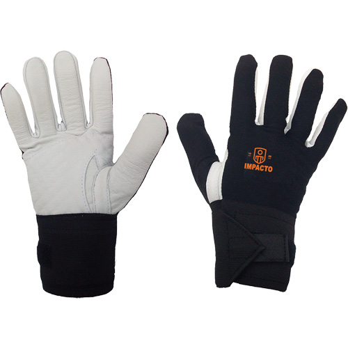 Right-Hand Anti-Impact Glove, 7/Small, Grain Leather Palm, Elastic Cuff GTA Hardware Inc
