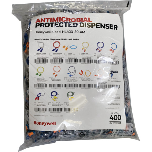 LT-30 Earplugs Refill for HL400 Dispenser, Bulk - Polybag, Corded GTA Hardware Inc