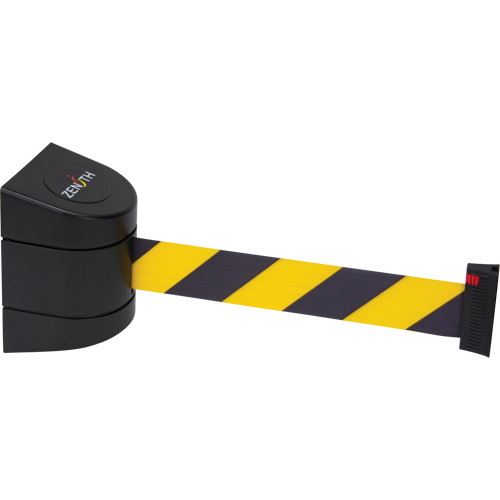 Barri&egrave;re murale magn&eacute;tique avec bande magn&eacute;tique, Plastique, Fixation magn&eacute;tique, 15', Ruban Noir et jaune GTA Hardware Inc