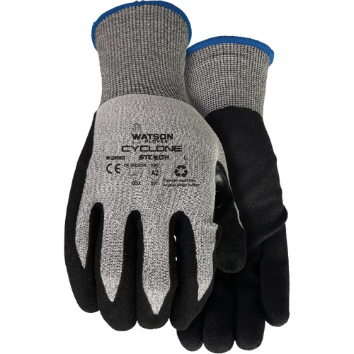 388 Stealth Cyclone Cut Resistant Gloves, Size X-Small, 18 Gauge, Nitrile Coated, HPPE/Polyester Shell, ASTM ANSI Level A2/EN 388 Level 3 GTA Hardware Inc