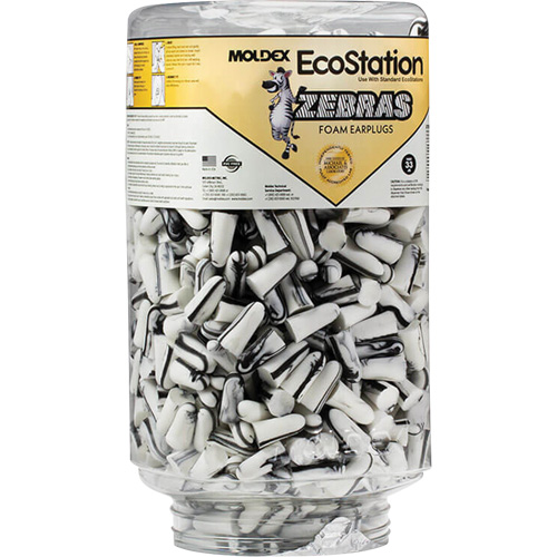 Zebras Disposable Earplugs Refill for EcoStation&reg;  Earplug Dispenser, Bulk - Canister GTA Hardware Inc