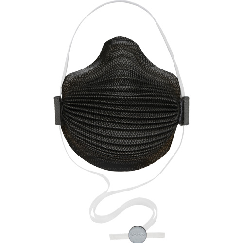 AirWave M Series Black Disposable Masks with SmartStrap&reg; & Nose Flange, N95, NIOSH Certified, Medium/Large GTA Hardware Inc