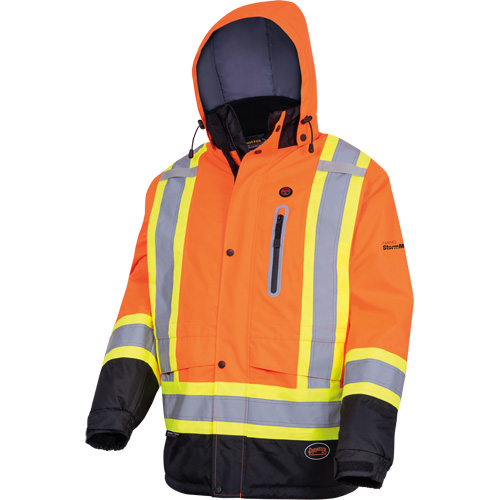 5407 Waterproof Insulated Heated Safety Jacket, Men's, Small, High-Visibility Orange GTA Hardware Inc