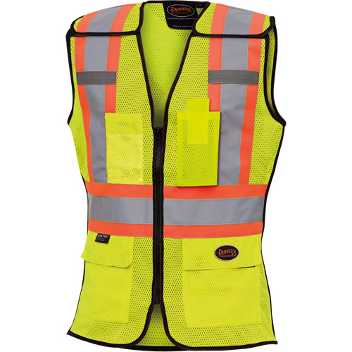 489 Women's High-Visibility Safety Tear-Away Vest, High Visibility Lime-Yellow, X-Small, Polyester GTA Hardware Inc