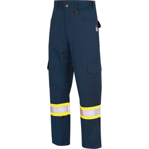 7764 Pantalons de s&eacute;curit&eacute; ignifuges et r&eacute;sistants aux arcs &eacute;lectriques &agrave; haute visibilit&eacute; 88/12 FR-Tech, 30, x 32, Bleu marin GTA Hardware Inc