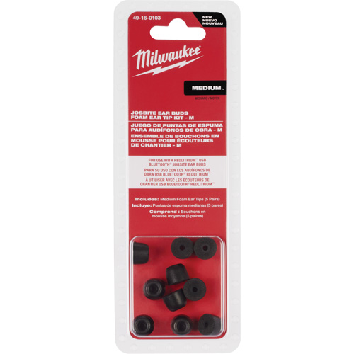 Ensemble d'embouts moyens pour bouchons d'oreilles de chantier GTA Hardware Inc