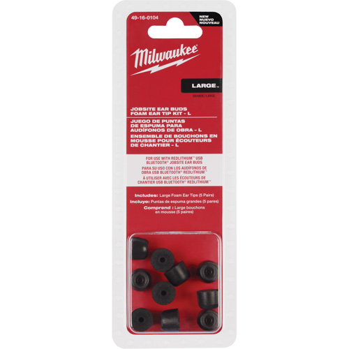 Ensemble de grands embouts pour bouchons d'oreilles de chantier GTA Hardware Inc